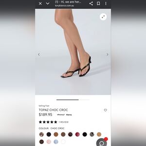 Tony Bianco Choc Croc Heeled Sandals